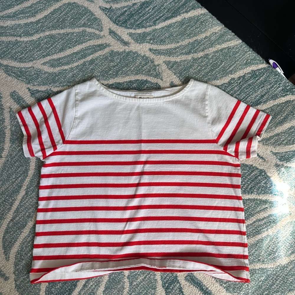 Madewell Cropped Short Sleeve Tee 100% Cotton Sz XXS